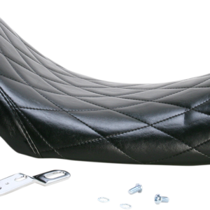 Bare Bones Solo Seat - Diamond Stitch - Black - Dyna '06-'17