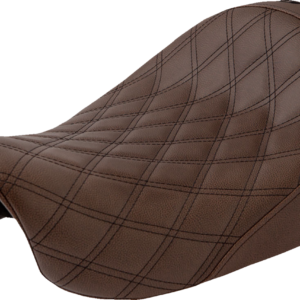 Renegade Solo Seat - Lattice Stitched - Brown - Dyna '06-'17