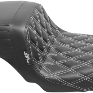 Kickflip Seat - Double Diamond w/White Stitching - Black - FXD '06-'17