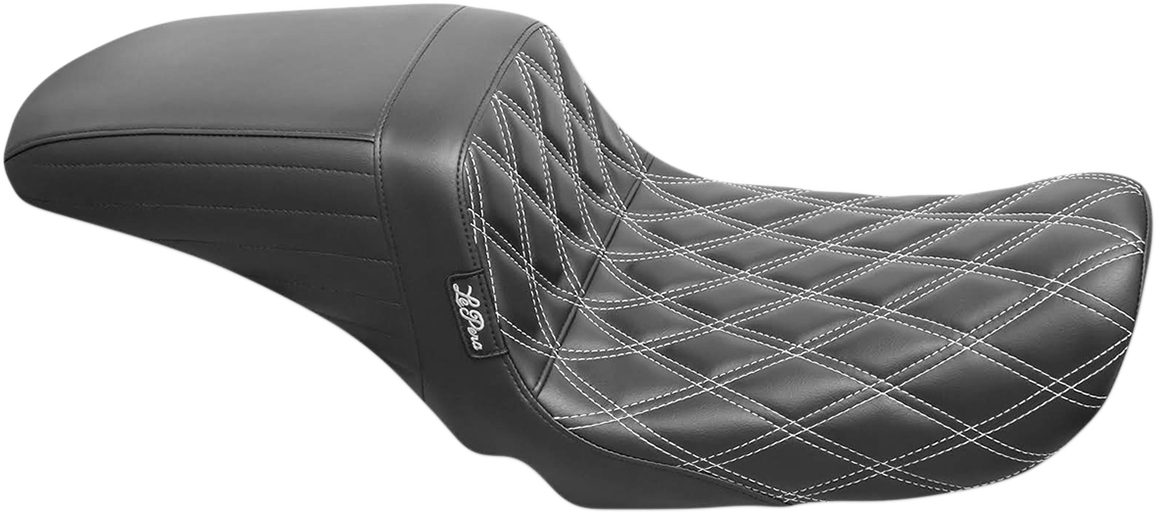 Kickflip Seat - Double Diamond w/White Stitching - Black - FXD '06-'17