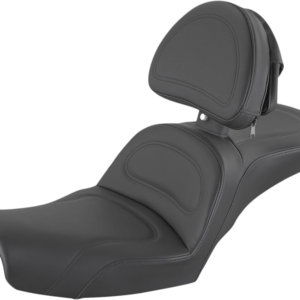 Explorer Seat - With Backrest - Stitched - Black - Dyna