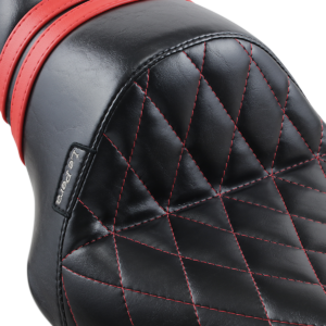 Stubs Spoiler Seat - Diamond - Black w/ Red Stripes - XL '04-'23