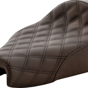 Renegade Solo Seat - Lattice Stitched - Brown - XL '04-'20