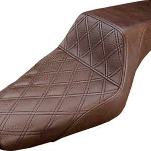 Step-Up Seat - Front Lattice Stitch - Brown - XL