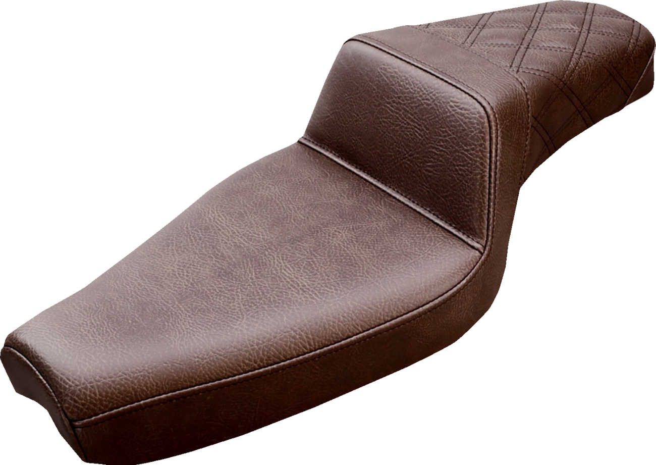 Step-Up Seat - Rear Lattice Stitch - Brown - XL