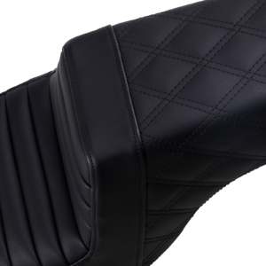 Step-Up Seat - Front Tuck-n-Roll/Rear Lattice Stitch - Black