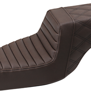 Step-Up Seat - Front Tuck-n-Roll/Rear Lattice Stitch - Brown