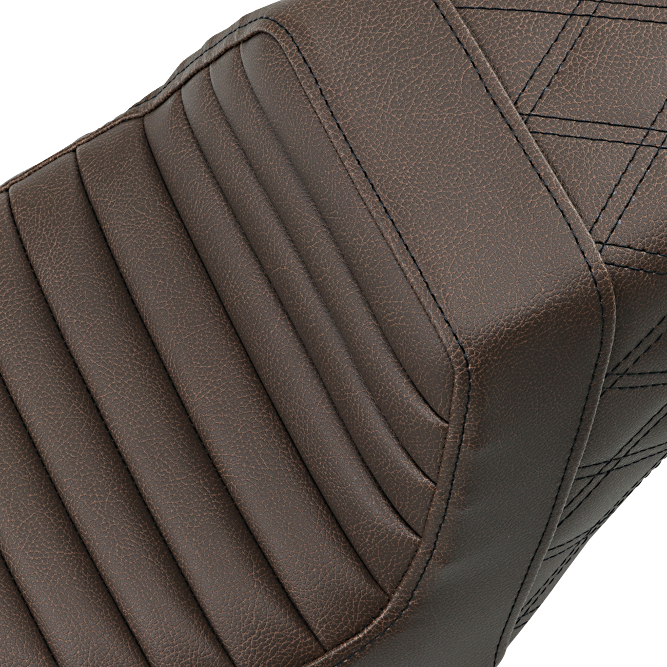 Step-Up Seat - Front Tuck-n-Roll/Rear Lattice Stitch - Brown - Image 2