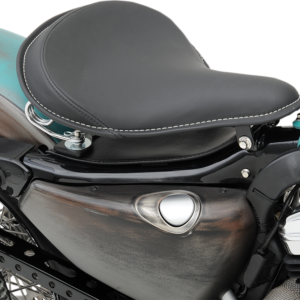 Seat - Spring Solo - Large - Black Solar-Reflective Leather/White Perimeter Stitch