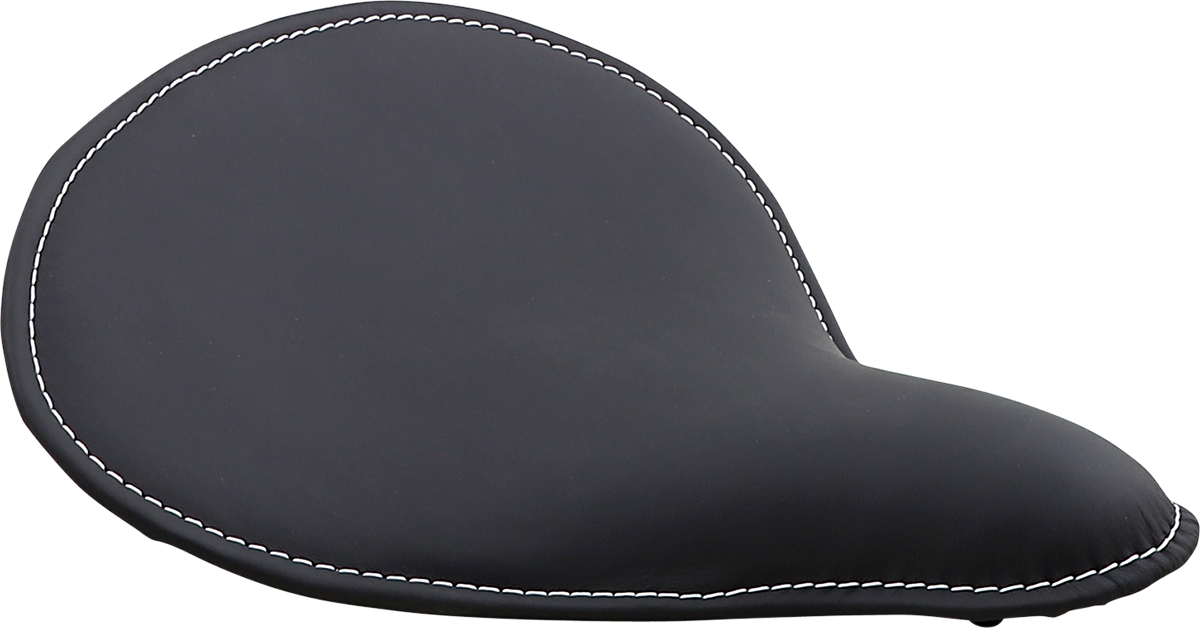 Spring Solo Seat - Large - Low-Profile - Black w/ White Perimeter Stitch