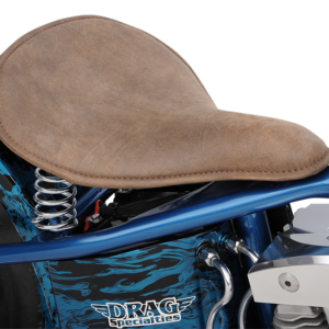 Spring Solo Seat - Large - Low-Profile - Brown w/ Perimeter Stitch