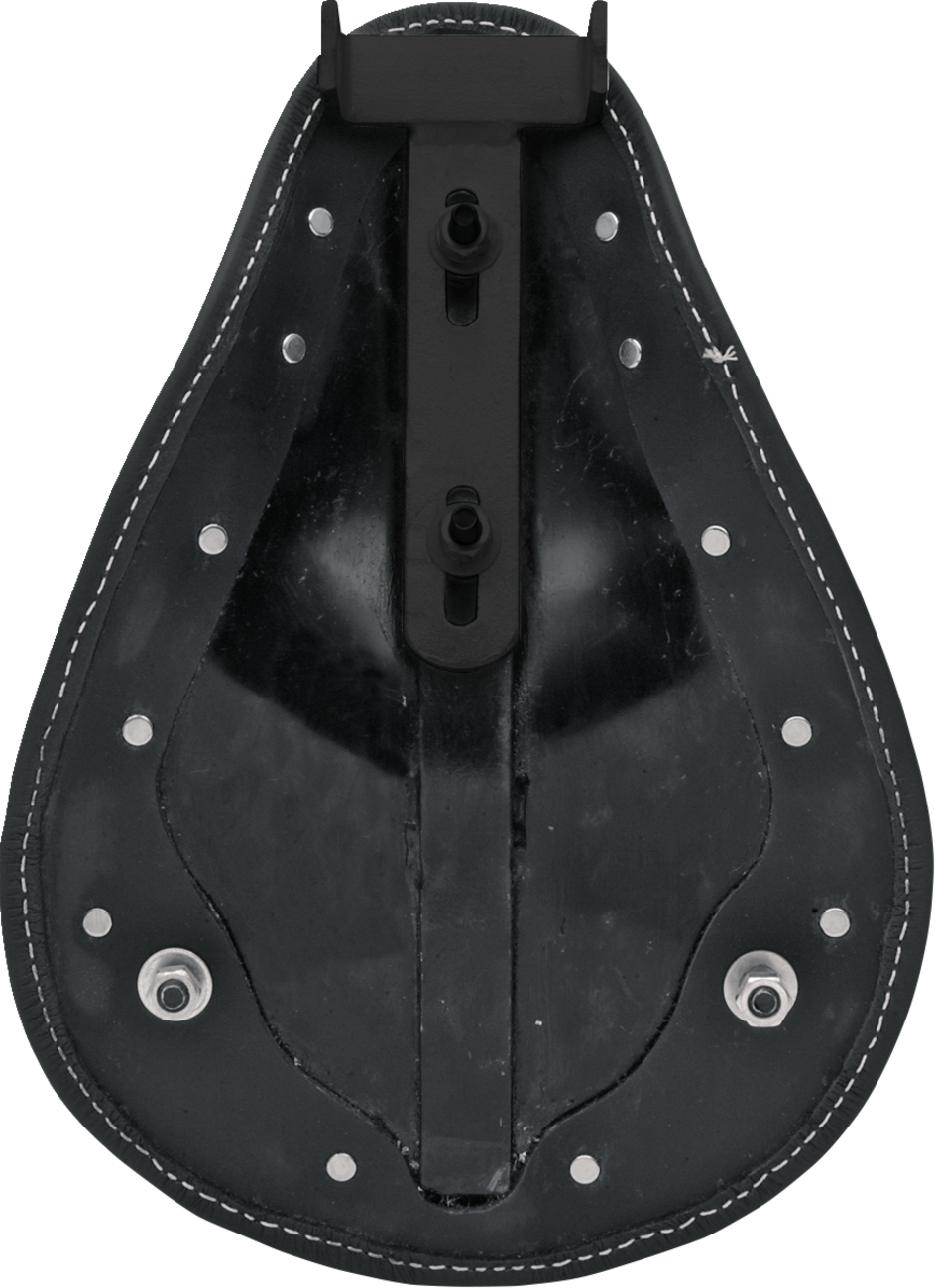 Seat - Spring Solo - Low-Profile - Black Vinyl/White Stitching - Image 3