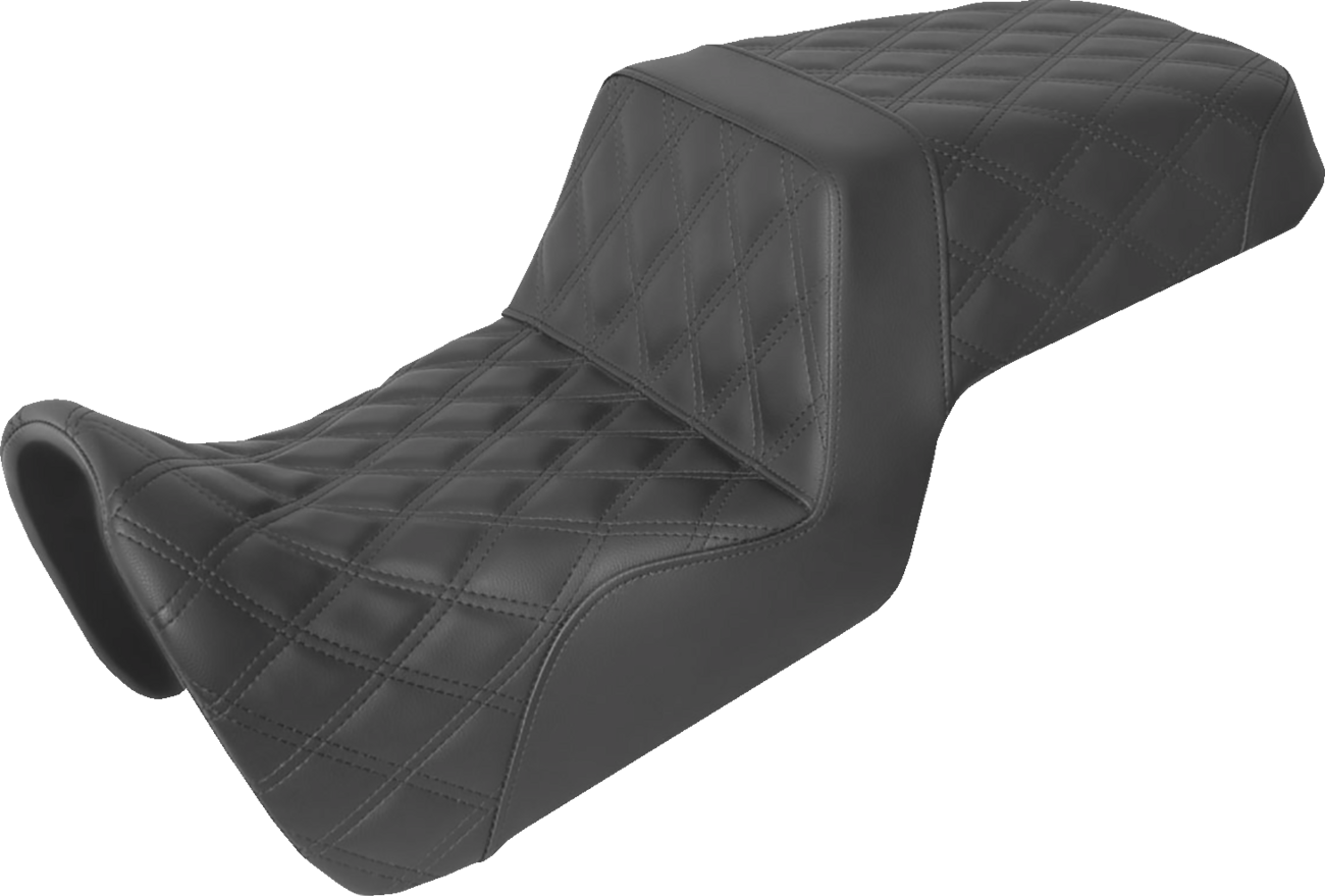 Step-Up Seat - Full Lattice Stitch - Black - Pan America '21-'23