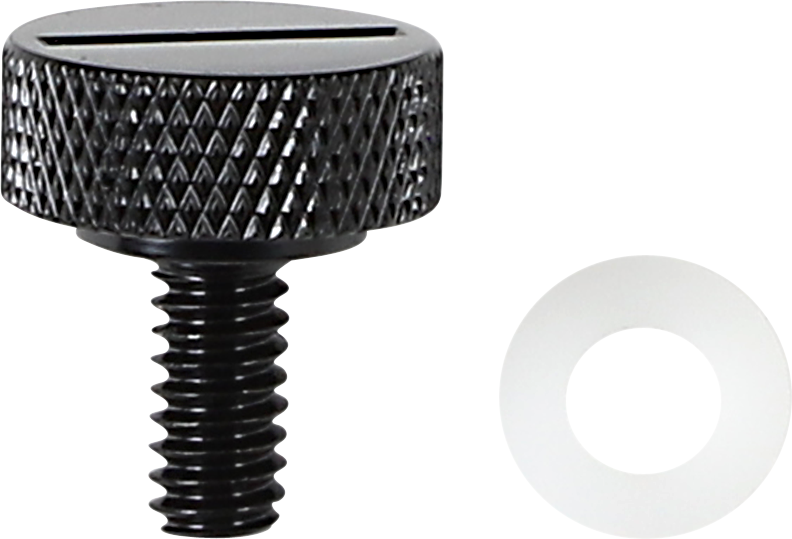 Seat Knob - Slotted - Black - 1/4"-20