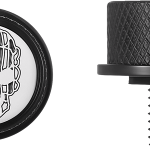 Seat Mounting Knob - Black - Skull - Contrast Cut