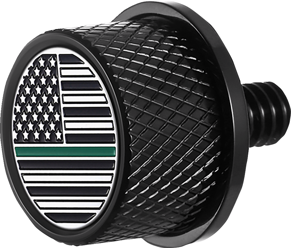 Seat Mounting Knob - Black - Green Line American Flag