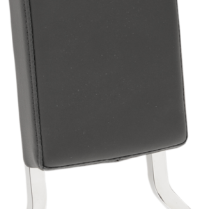 Sissy Bar Pad - Tall - Smooth - Black W/Solar Reflective Leather Top Stitch