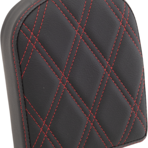 Sissy Bar Pad - Double Diamond - Red - 7"