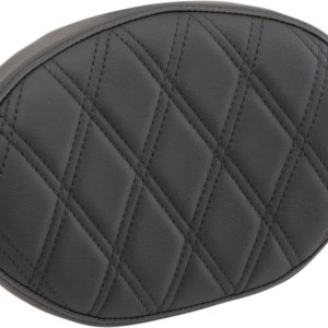Sissy Bar Pad - Double Diamond - Black - Oval