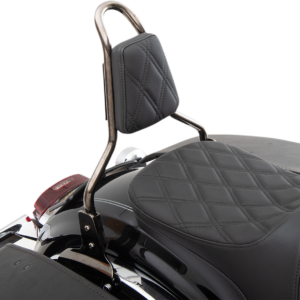 Sissy Bar Pad - Double Diamond - Black - Tapered