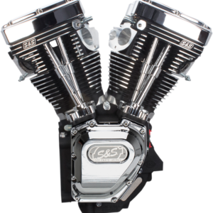 T143 Long Block Engine - Wrinkle Black and Chrome - Touring | Dyna