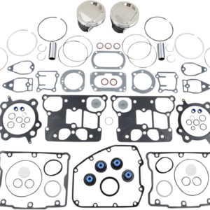 Piston Kit with Gasket - +0.010" - Twin Cam 88" Bored to 1550 cc (95 Cubic Inch)