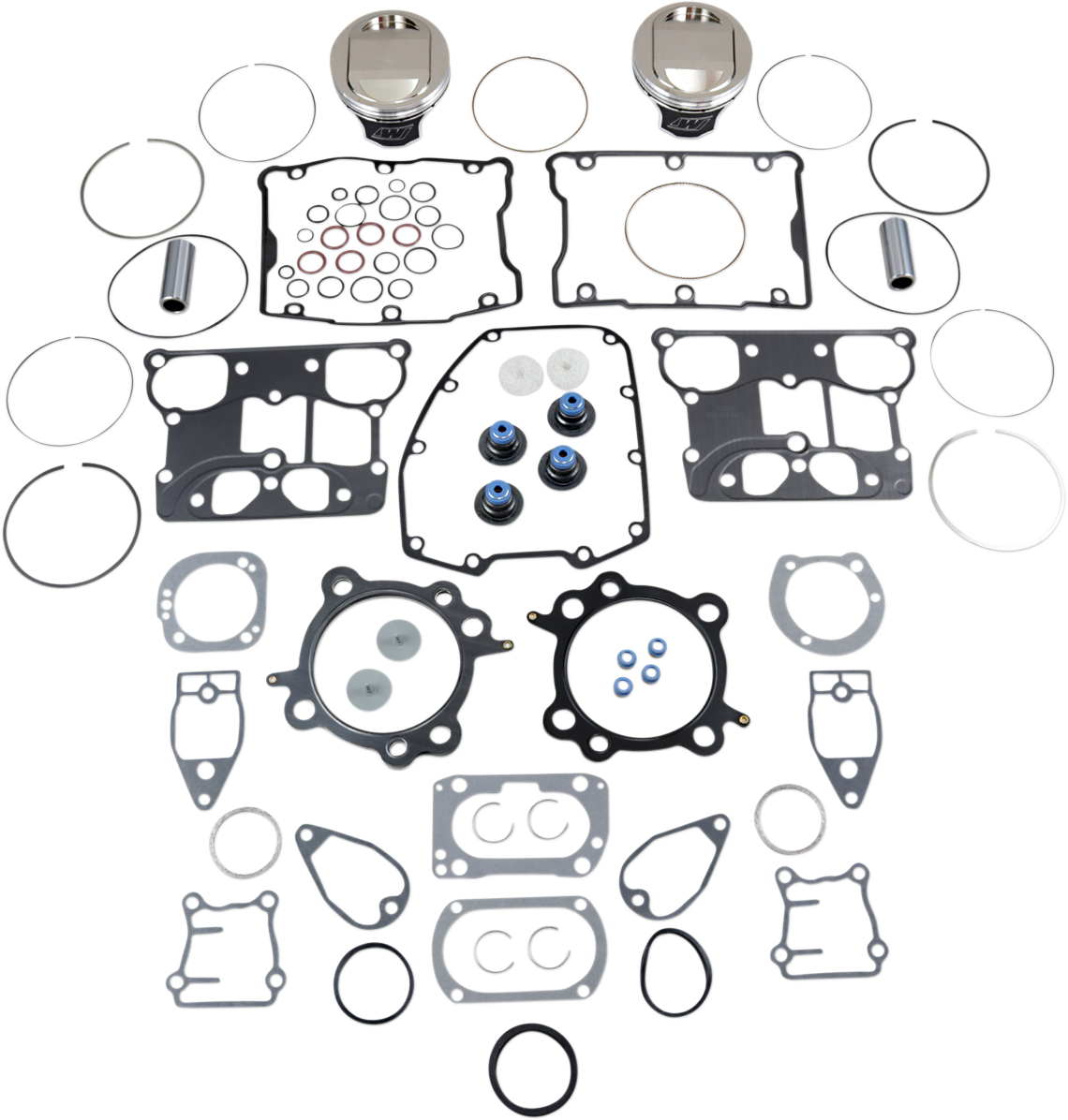 Piston Kit with Gasket - +0.020" - Twin Cam 88" Bored to 1550 cc (95 Cubic Inch)