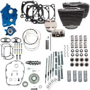 128" Power Package Engine Performance Kit - Gear Drive - Wrinkle Black with Highlighted Fins