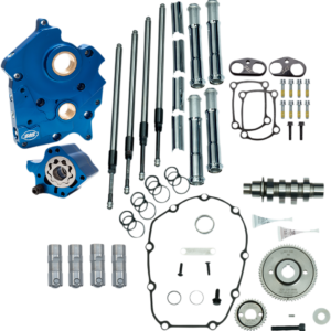 Cam Chest Kit with Plate - Gear Drive - Water Cooled - 465 Cam - Chrome Pushrods -M8