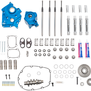 Cam Chest Kit with Plate - Gear Drive - Oil Cooled - 540 Cam - Chrome Pushrods - M8