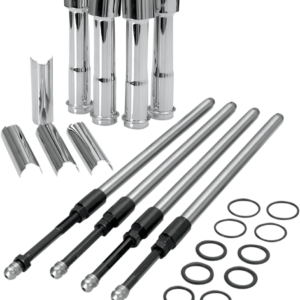 Quickee Pushrod Kit with Chrome Covers - XL