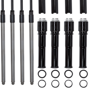 Quickee Pushrod Kit with Gloss Black Covers - M8