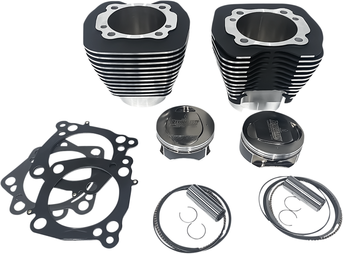 Cylinder Kit - 124" - Black with Highlighted Fins