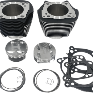 Cylinder Kit - 124" - Black with Highlighted Fins - M8