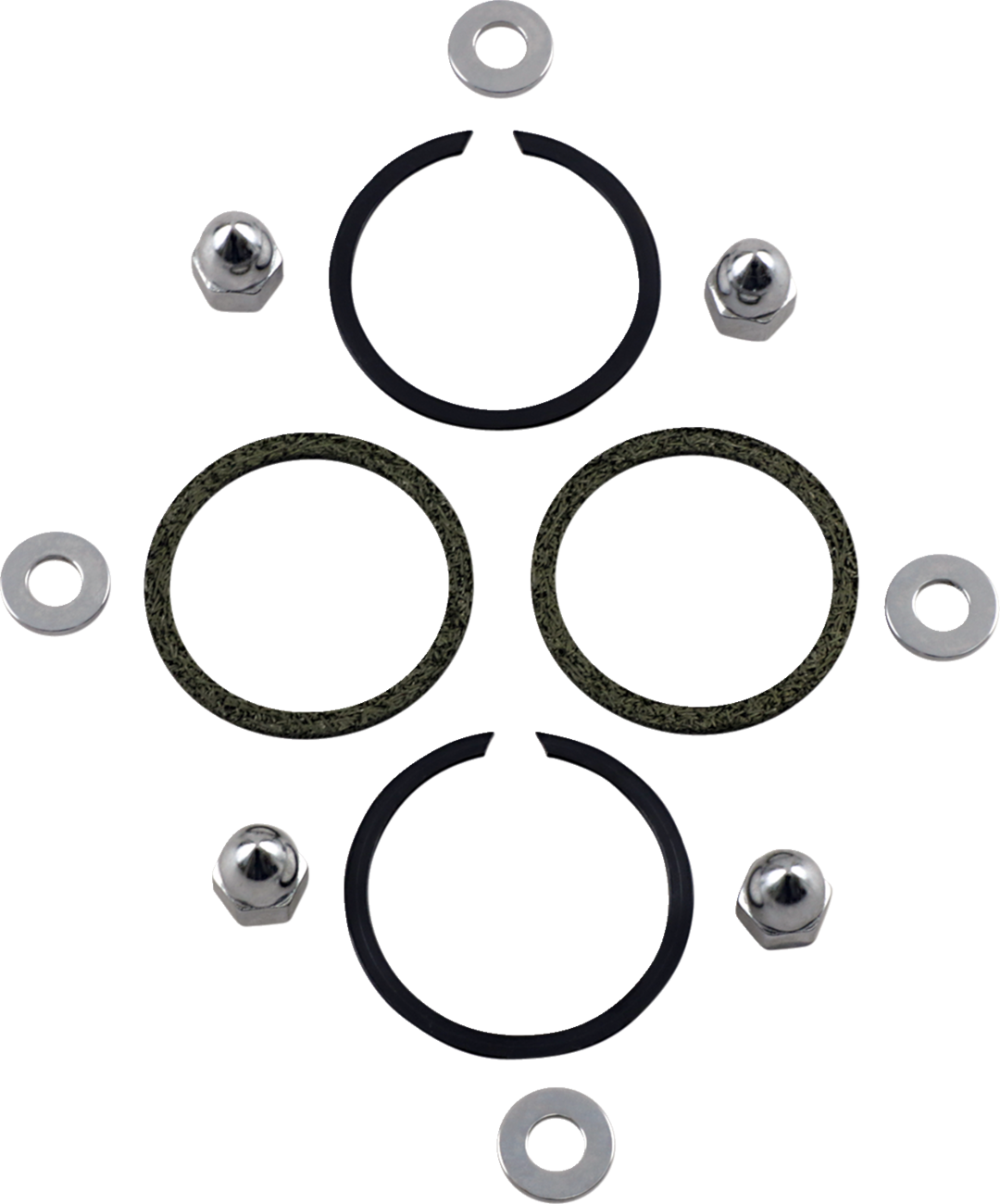 Exhaust Port Stainless/Chrome Gasket Kit - Big Twin/XL - Image 2