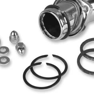 Exhaust Port Stainless/Chrome Gasket Kit - Big Twin/XL