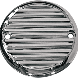 Points Cover - Finned - 2 Hole - Chrome