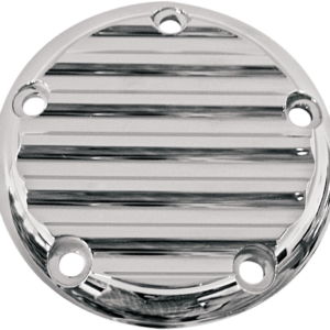Points Cover - Finned - 5 Hole - Chrome