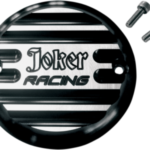 Points Cover - Finned Joker Racing - 2 Hole - Black Anodized