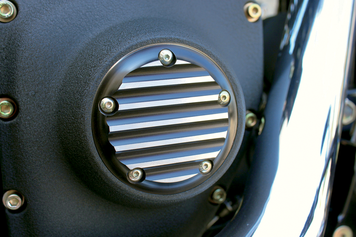 Points Cover - Finned - 5 Hole - Black Anodized/Silver