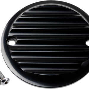 Points Cover - Finned - 2 Hole - Black Anodized