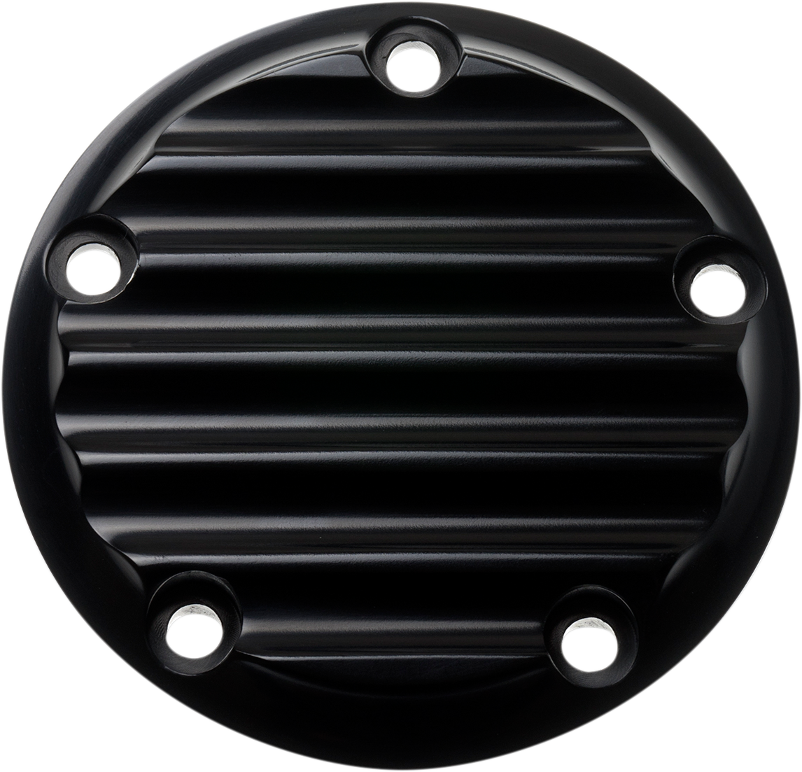 Points Cover - Finned - 5 Hole - Black Anodized