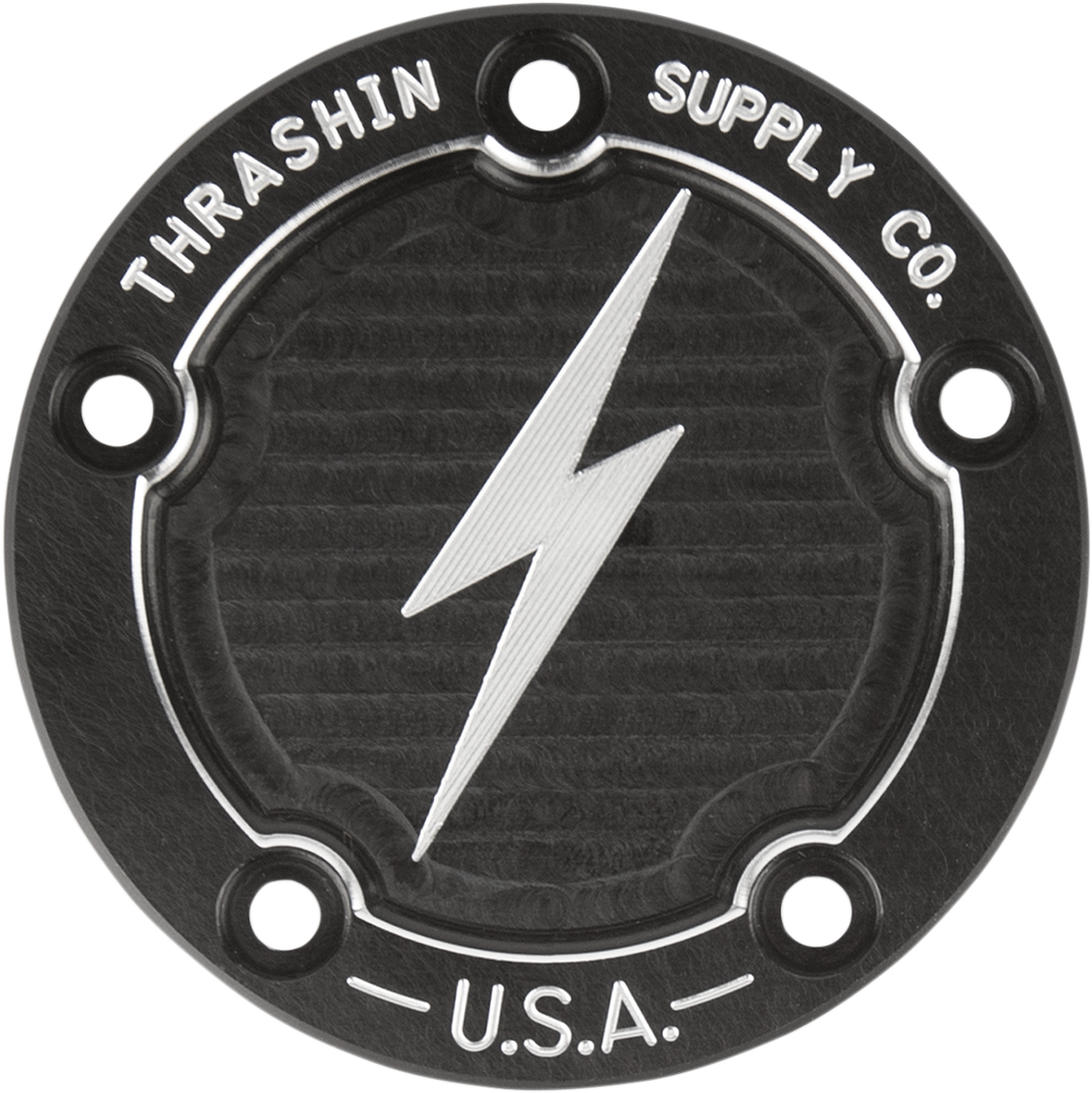 Points Cover - Dished - Black - Twin Cam
