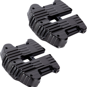 Rocker Box Covers - Black - Grooved