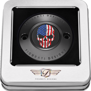 Timing Cover - 2 Hole - Skull - Black