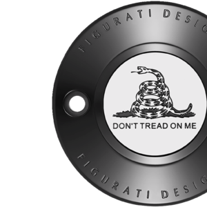 Timing Cover - 2 Hole - Don't Tread on Me - Black