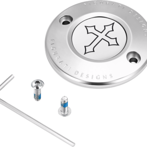 Timing Cover - 2 Hole - Cross - Stainless Steel