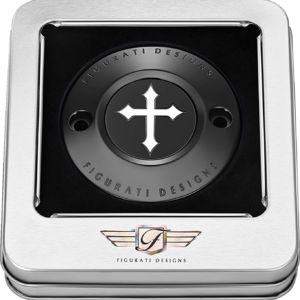 Timing Cover - 2 Hole - Cross - Black