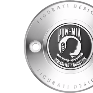 Timing Cover - 2 Hole - POW MIA - Stainless Steel