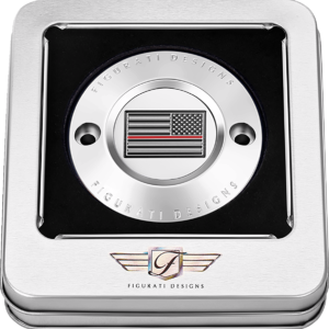 Timing Cover - 2 Hole - Red Line American Flag - Stainless Steel